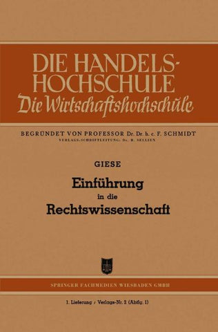 Einführung in die Rechtswissenschaft