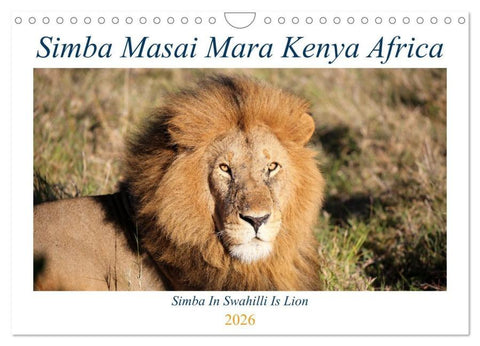 Simba Masai Mara Kenya Africa (Wall Calendar 2026 DIN A4 landscape), CALVENDO 12 Month Wall Calendar