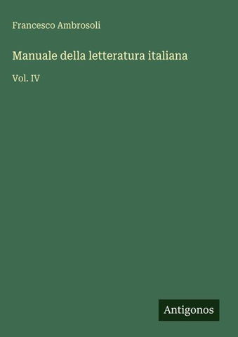 Manuale della letteratura italiana
