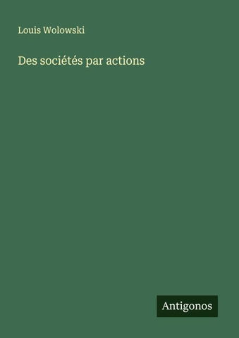 Des sociétés par actions