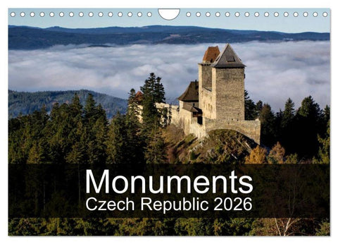 Monuments of Czech Republic 2026 (Wall Calendar 2026 DIN A4 landscape), CALVENDO 12 Month Wall Calendar