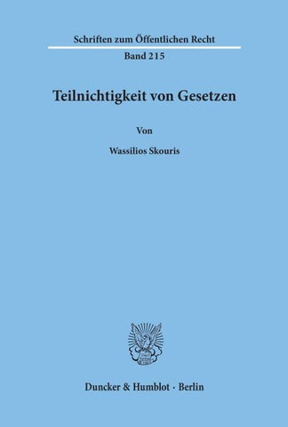 Teilnichtigkeit von Gesetzen.