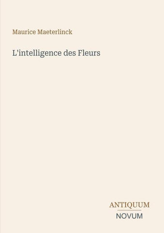 L'intelligence des Fleurs