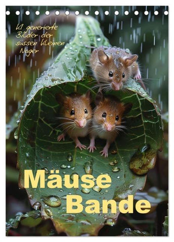 Mäusebande (Tischkalender 2026 DIN A5 hoch), CALVENDO Monatskalender