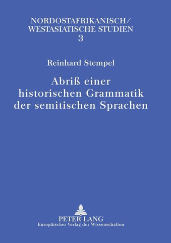 Abriß einer historischen Grammatik der semitischen Sprachen