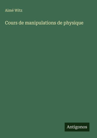 Cours de manipulations de physique