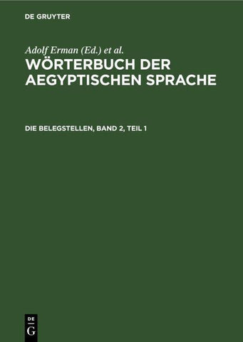 Die Belegstellen, Band 2, Teil 1
