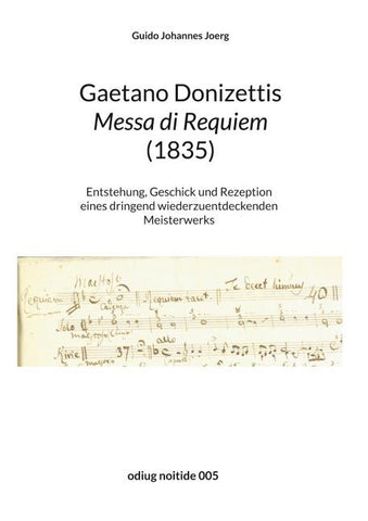 Gaetano Donizettis Messa di Requiem (1835)
