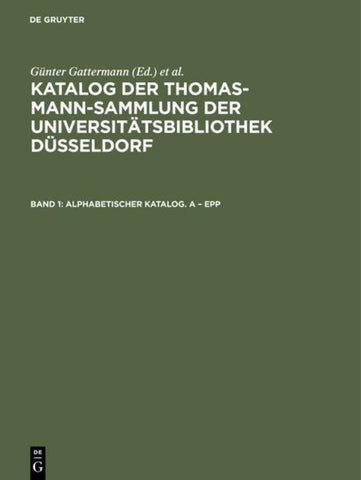 Alphabetischer Katalog. A – Epp