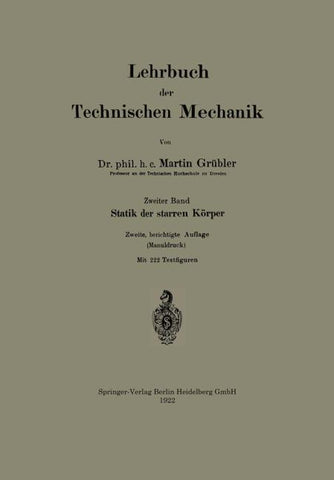 Lehrbuch der Technischen Mechanik