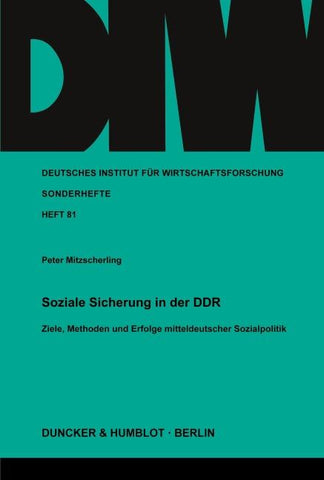 Soziale Sicherung in der DDR.