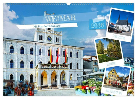 Weimar - Mit Plan durch das Jahr (Wandkalender 2026 DIN A2 quer), CALVENDO Monatskalender