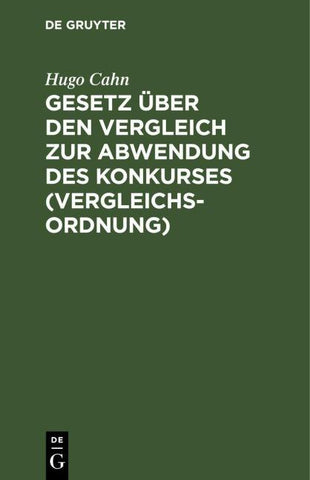 Gesetz über den Vergleich zur Abwendung des Konkurses