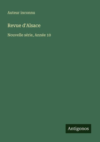 Revue d'Alsace