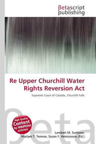 Re Upper Churchill Water Rights Reversion Act
