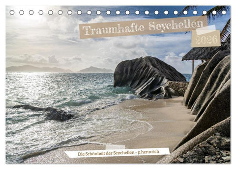 Traumhafte Seychellen (Tischkalender 2026 DIN A5 quer), CALVENDO Monatskalender