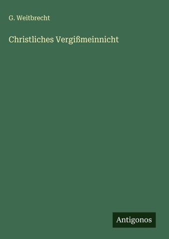Christliches Vergißmeinnicht