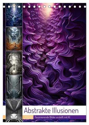 Abstrakte Illusionen (Tischkalender 2026 DIN A5 hoch), CALVENDO Monatskalender