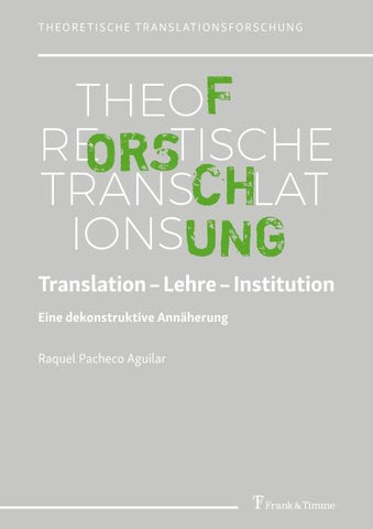 Translation - Lehre - Institution