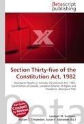 Section Thirty-five of the Constitution Act, 1982