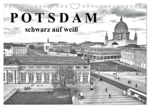 Potsdam schwarz auf weiß (Wandkalender 2026 DIN A4 quer), CALVENDO Monatskalender