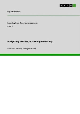 Budgeting process, is it really necessary?