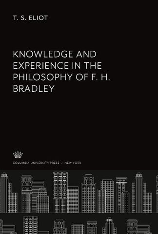 Knowledge and Experience in the Philosophy of F. H. Bradley