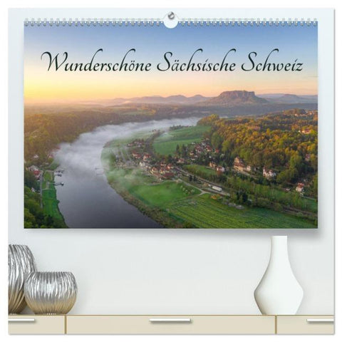 Wunderschöne Sächsische Schweiz (hochwertiger Premium Wandkalender 2026 DIN A2 quer), Kunstdruck in Hochglanz
