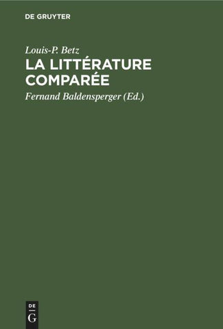 La littérature comparée