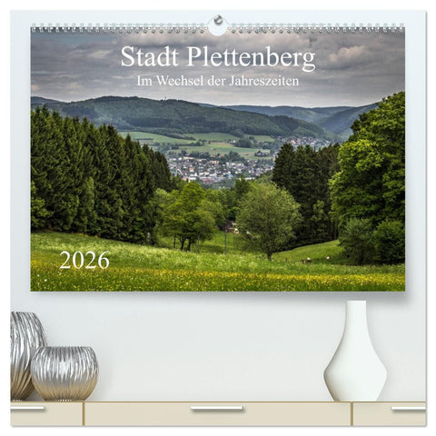 Stadt Plettenberg (hochwertiger Premium Wandkalender 2026 DIN A2 quer), Kunstdruck in Hochglanz