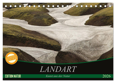Landart - Kunst aus der Natur (Tischkalender 2026 DIN A5 quer), CALVENDO Monatskalender