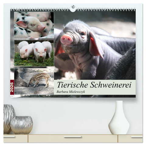 Tierische Schweinerei (hochwertiger Premium Wandkalender 2026 DIN A2 quer), Kunstdruck in Hochglanz