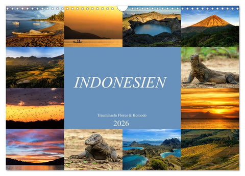 Indonesien - Inselparadies Flores & Komodo (Wandkalender 2026 DIN A3 quer), CALVENDO Monatskalender