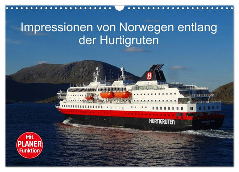 Impressionen von Norwegen entlang der Hurtigruten (Wandkalender 2026 DIN A3 quer), CALVENDO Monatskalender