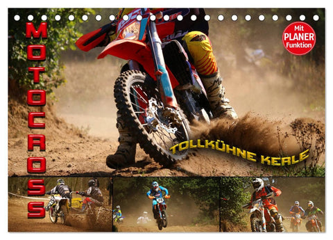 Motocross - tollkühne Kerle (Tischkalender 2026 DIN A5 quer), CALVENDO Monatskalender