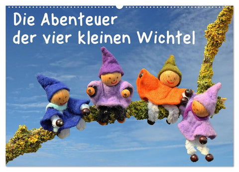 Die Abenteuer der vier kleinen Wichtel (Wandkalender 2026 DIN A2 quer), CALVENDO Monatskalender