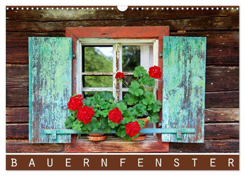 Bauernfenster (Wandkalender 2026 DIN A3 quer), CALVENDO Monatskalender