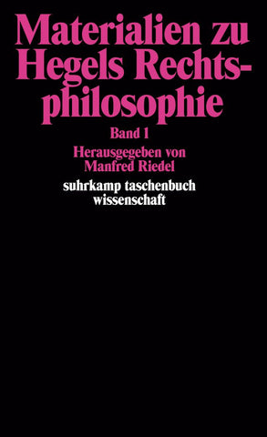 Materialien zu Hegels Rechtsphilosophie