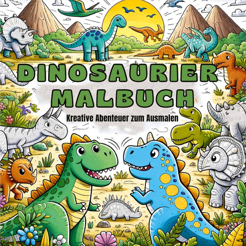 Dinosaurier Malbuch für Kinder ab 4 Jahre