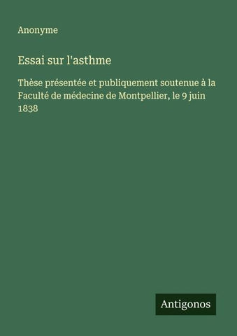 Essai sur l'asthme