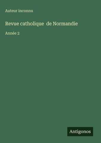 Revue catholique  de Normandie