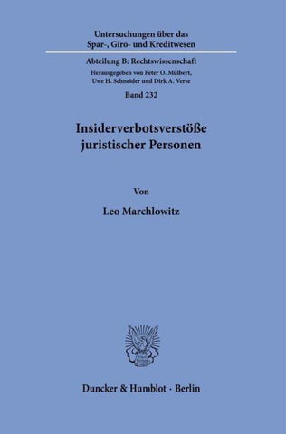 Insiderverbotsverstöße juristischer Personen