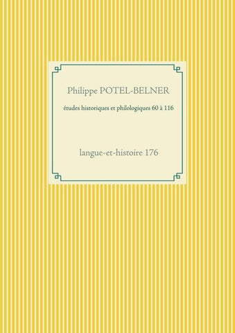 études historiques et philologiques 60 à 116