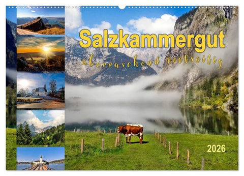 Salzkammergut, überraschend vielseitig (Wandkalender 2026 DIN A2 quer), CALVENDO Monatskalender