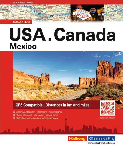 Hallwag Strassenatlas USA, Canada, Mexico