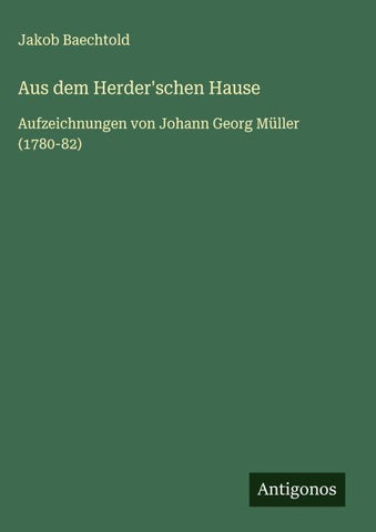 Aus dem Herder'schen Hause