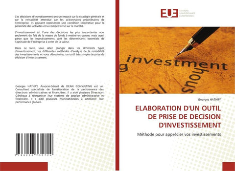 ELABORATION D'UN OUTIL DE PRISE DE DECISION D'INVESTISSEMENT