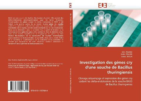 Investigation des gènes cry d''une souche de Bacillus thuringiensis
