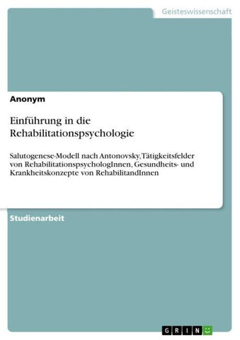 Einführung in die Rehabilitationspsychologie