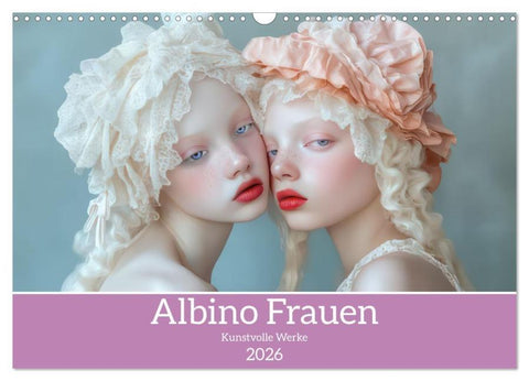 Albino Frauen - Kunstvolle Werke (Wandkalender 2026 DIN A3 quer), CALVENDO Monatskalender